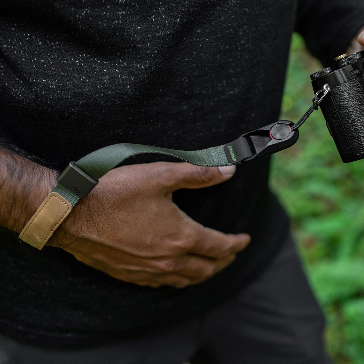 imagePeak Design Cuff Camera Wrist Strap Compatible with DSLR Compact and PointandShoot Cameras Low Profile Quick ReleaseSage