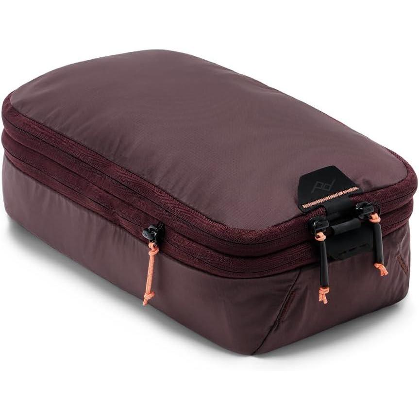 imagePeak Design Packing Cube Charcoal Weatherproof Luggage Cube with Dual Compartment Organization Expansion and Compression Zipper Opening Travel Organizer for Men and Women Size MEclipse