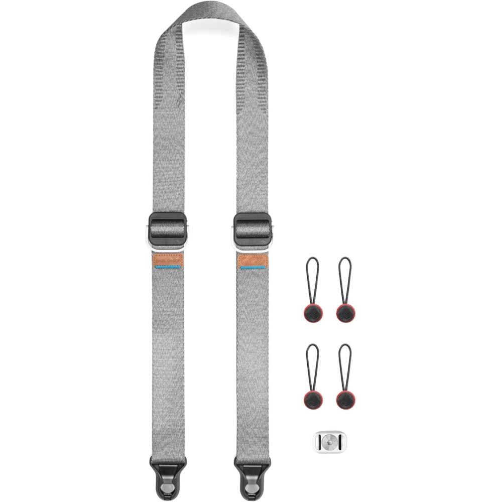 imagePeak Design Slide Lite Camera Strap Coyote Configurable as a Sling Neck or Shoulder Strap Quick Release and Connection Smooth and Grippy Side Camera Straps for Photographers 200 lb CapacityAsh