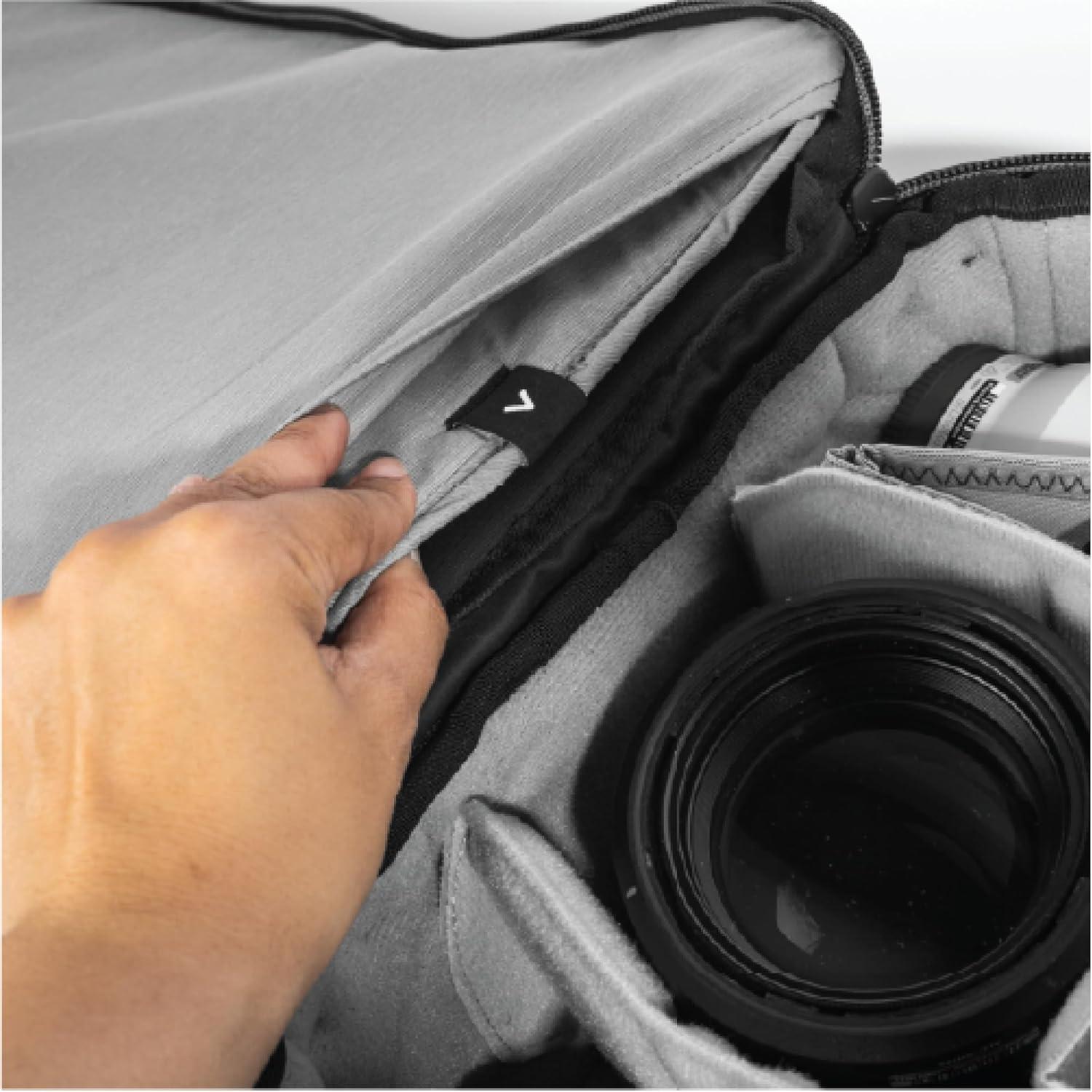 imagePeak Design Camera Cube V2 Large Custom Organization and Protection Weatherproof Shell with Interior Padding FlexFold Dividers Included Camera Bag Insert Compatible Travel Bags