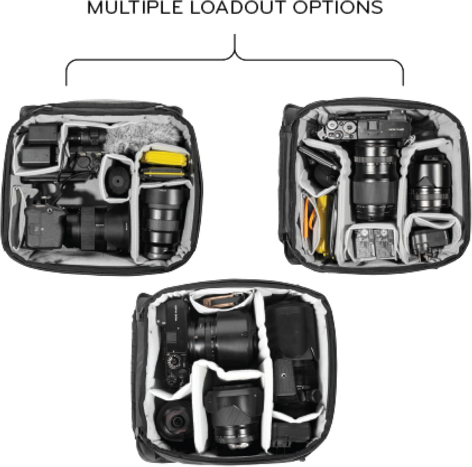 imagePeak Design Camera Cube V2 Medium Custom Organization and Protection Weatherproof Shell with Foam SubLining FlexFold Dividers Included Camera Bag Insert Compatible Travel Bags