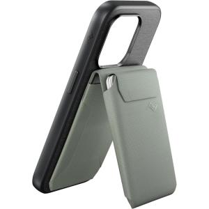 Peak Design Mobile Stand Wallet, Sage, Slim Profile, On-Demand Stand, Weatherproof Nylon Fabric, Connects to Mobile Cases, MagSafe Compatible, for iPhone, Samsung and Google Phones
