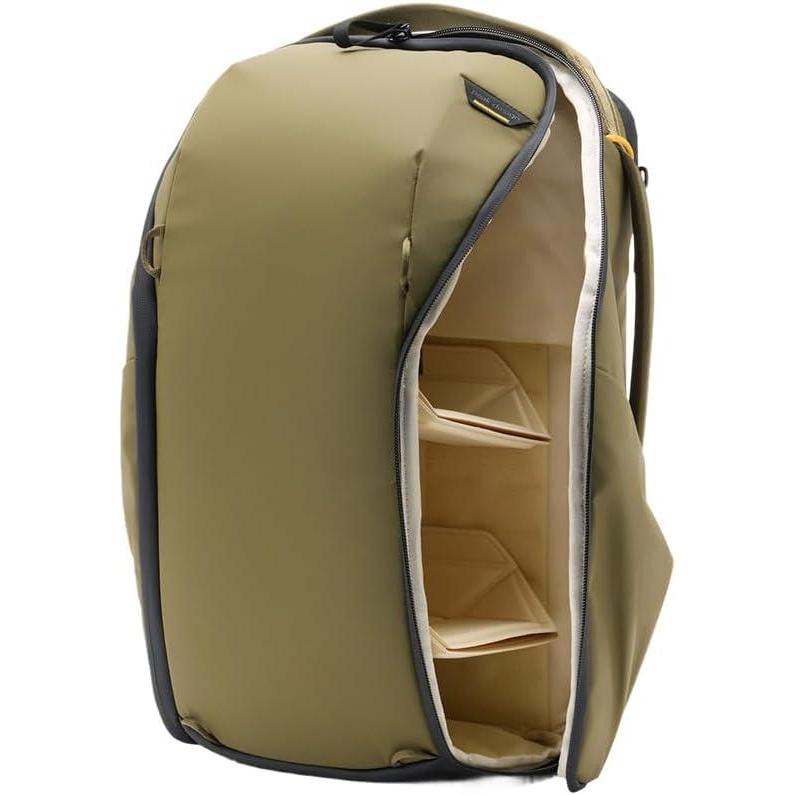 imagePeak Design Everyday Backpack Zip 15L Eclipse 270Degree Zip Dual Side Pockets FlexFold Dividers Fits 15 Laptop For Camera Carry Daily Commutes or Travel Versatile Backpack for Men and WomenKelp