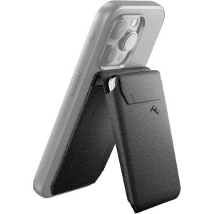 Peak Design Mobile Stand Wallet, Sage, Slim Profile, On-demand Stand, Weatherproof Nylon Fabric, Connects to Mobile Cases, MagSafe Compatible, for iPhone, Samsung and Google Phones(Charcoal)