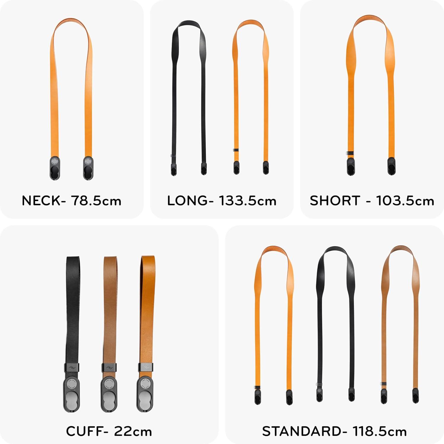 imagePeak Design Leather Camera Strap FullGrain Tan 4665 CrossBody Quick Release 200 lb Capacity for PhotographersAmber