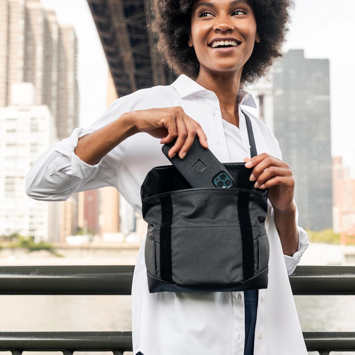 imagePeak Design Mobile Everyday Loop Phone Case for iPhone 14 Plus Charcoal with Loop Slim Profile Drop Protection Weatherproof Fabric Shell SlimLink Connects to Mobile Mounts amp GearCharcoal