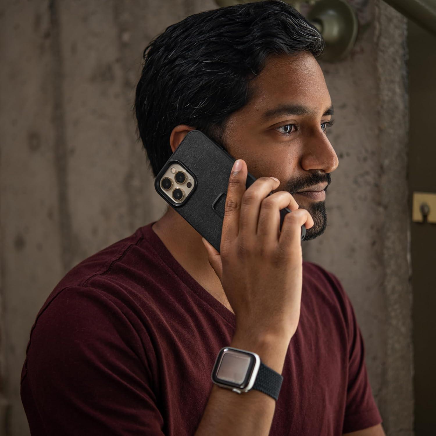 imagePeak Design Mobile Everyday Loop Phone Case for iPhone 14 Pro Max Charcoal with Loop Slim Profile Drop Protection Weatherproof Fabric Shell SlimLink Connects to Mobile Mounts amp GearCharcoal