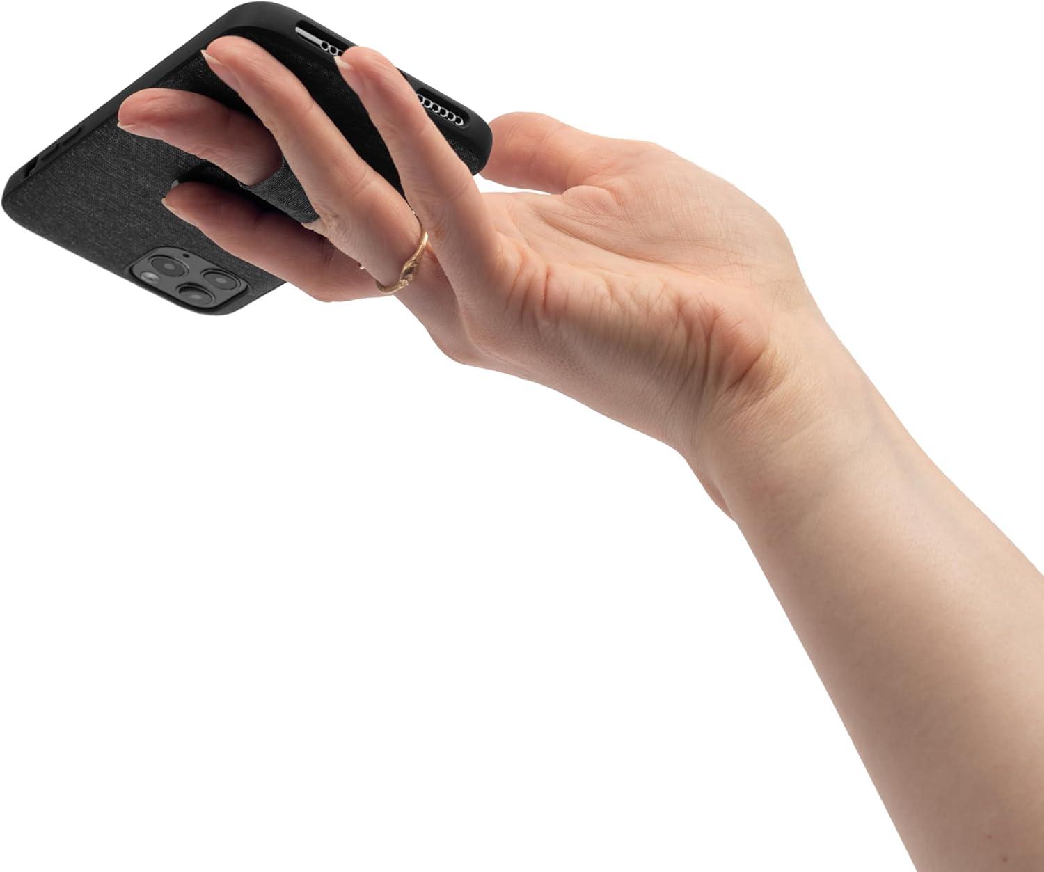 imagePeak Design Mobile Everyday Loop Phone Case for iPhone 14 Pro Max Charcoal with Loop Slim Profile Drop Protection Weatherproof Fabric Shell SlimLink Connects to Mobile Mounts amp GearCharcoal