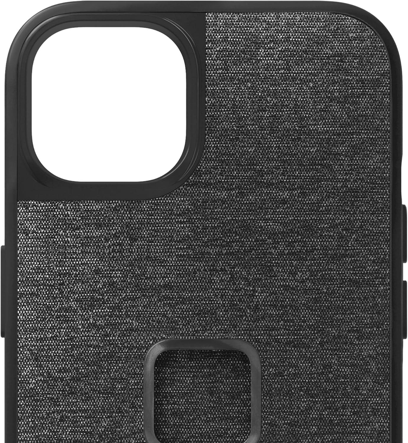 imagePeak Design Mobile Everyday Loop Phone Case for iPhone 14 Pro Max Charcoal with Loop Slim Profile Drop Protection Weatherproof Fabric Shell SlimLink Connects to Mobile Mounts amp GearCharcoal