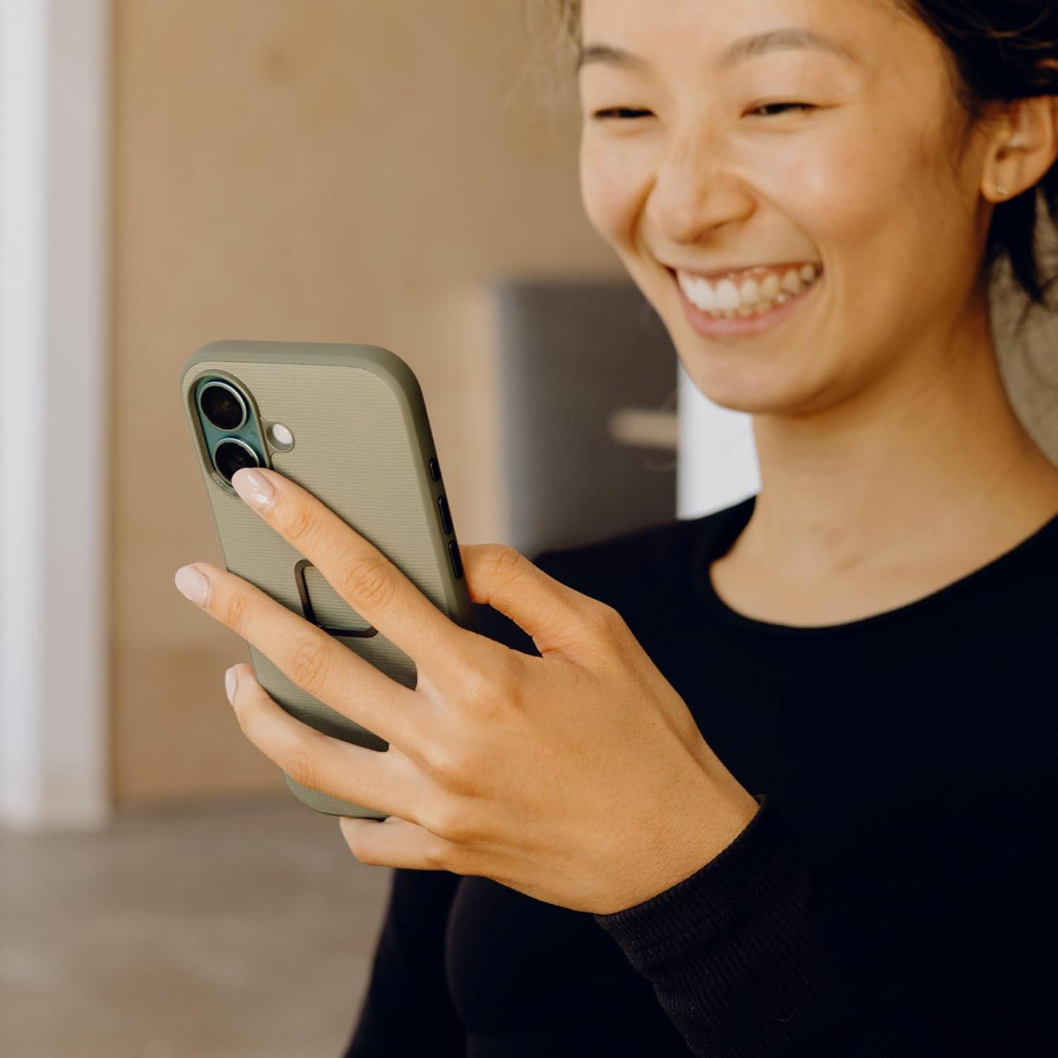 imagePeak Design Mobile Everyday Phone Case for iPhone 16 Plus Eclipse Slim Profile Drop Protection Weatherproof Fabric Shell SlimLink Connects to Mobile Mounts amp GearEclipse