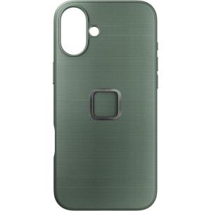 Peak Design Mobile Everyday Phone Case for iPhone 16 Plus, Eclipse, Slim Profile, Drop Protection, Weatherproof Fabric Shell, SlimLink Connects to Mobile Mounts & Gear(Sage)
