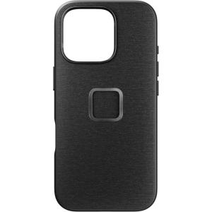 Peak Design Mobile Everyday Phone Case for iPhone 16 Pro, Black, Slim Profile, Drop Protection, Weatherproof Fabric Shell, SlimLink Connects to Mobile Mounts & Gear(Gray)