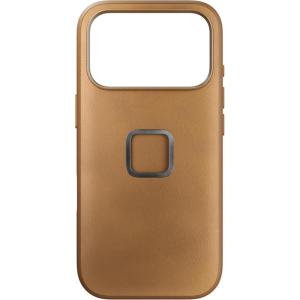 Peak Design Mobile Everyday Phone Case for iPhone 17, Charcoal, Slim Profile, Drop Protection, Weatherproof Fabric Shell, SlimLink Connects to Mobile Mounts & Gear(Tan)