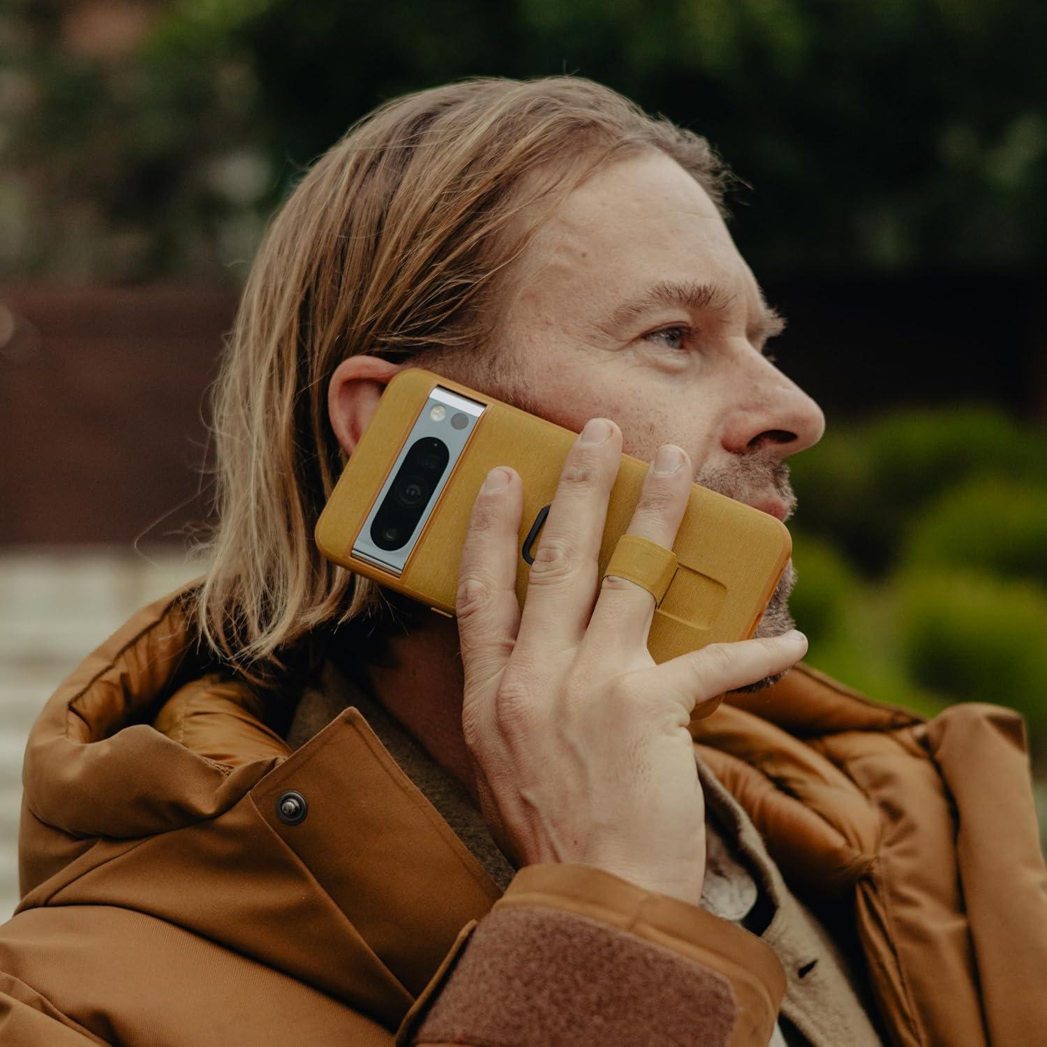 imagePeak Design Mobile Everyday Loop Case for Google Pixel 8 Pro Charcoal with Loop Slim Profile Drop Protection Weatherproof Fabric Shell SlimLink Connects to Mobile Mounts amp Gear GraySun