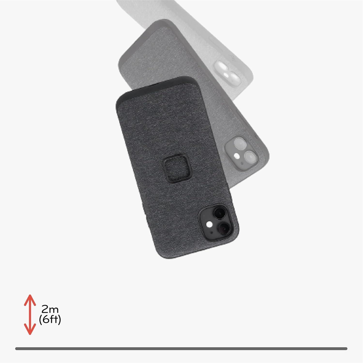 imagePeak Design Mobile Everyday Loop Case for Google Pixel 8 Pro Charcoal with Loop Slim Profile Drop Protection Weatherproof Fabric Shell SlimLink Connects to Mobile Mounts amp Gear GraySun