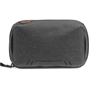 Peak Design Tech Pouch, Black, Electronics Organizer for Travel or Everyday Carry, Origami-Style Storage, Cable Pass-Through, Weatherproof Recycled Nylon, Gear Carry Bag for Men and Women(Charcoal)