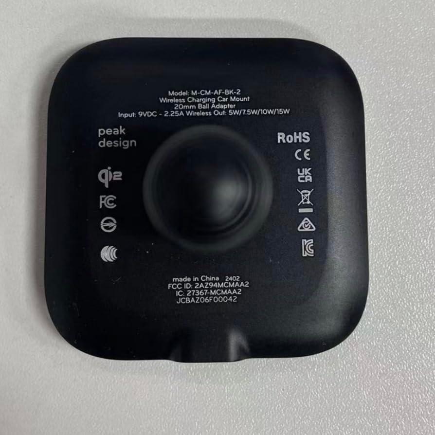 imagePeak Design Mobile 20mm Ball Adapter Wireless Charging Qi2 NonLocking MCMAFBK2