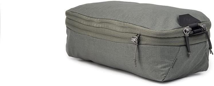 imagePeak Design Packing Cube Sage Weatherproof Luggage Cube with Dual Compartment Organization Expansion and Compression Zipper Opening Travel Organizer for Men and Women Size SSage