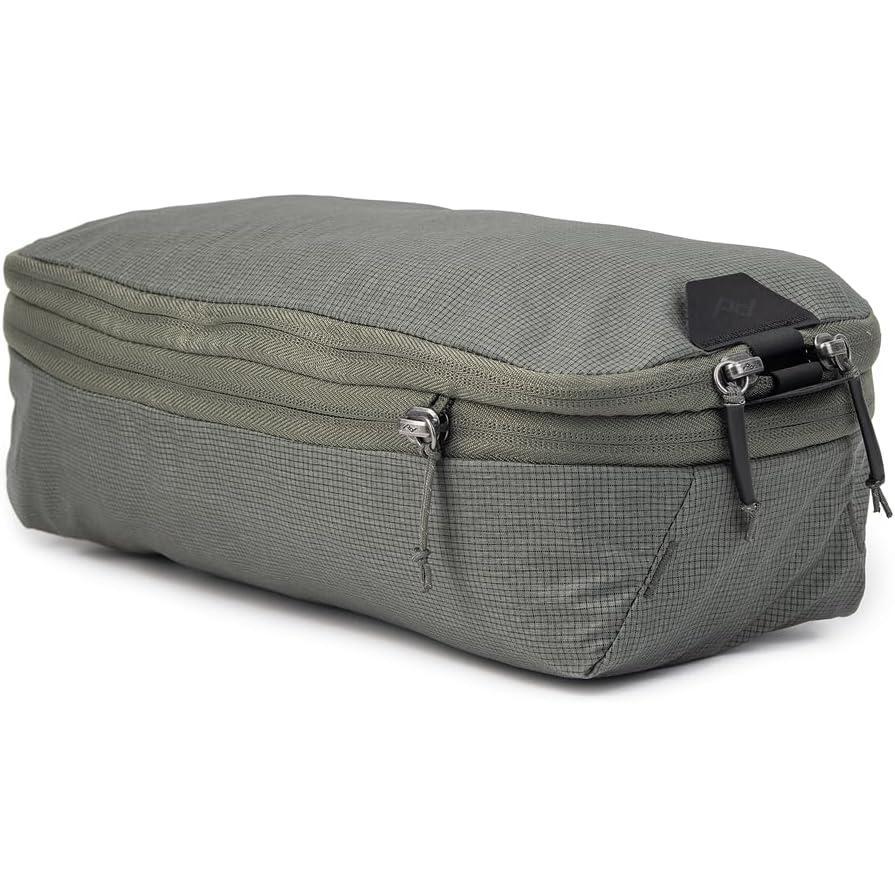 imagePeak Design Packing Cube Sage Weatherproof Luggage Cube with Dual Compartment Organization Expansion and Compression Zipper Opening Travel Organizer for Men and Women Size SSage