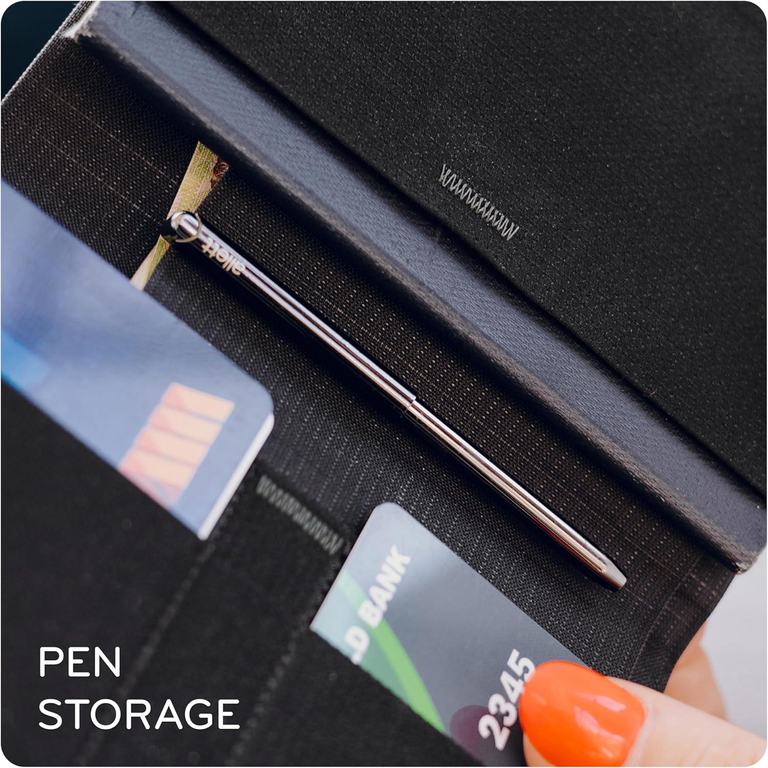imagePeak Design Passport Wallet Black UltraSlim Profile Weatherproof TerraShell Fabric RFID Blocking Minimalist Design and Magnetic Closure with Quick Access Passport SleeveBlack