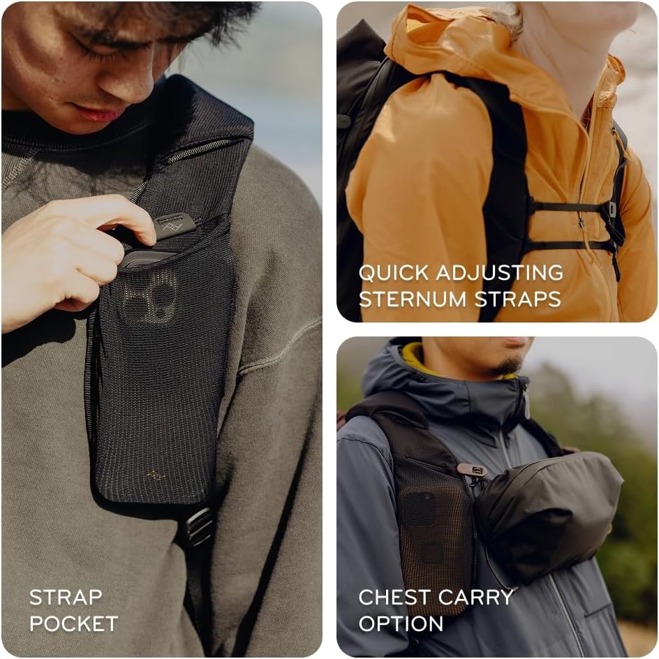 imagePeak Design Outdoor Backpack 18L Kelp Compact and Lightweight Frameless Daypack 270Degree Rear Zip Ideal for Day Hikes Hydration Camera Carry amp Commuting Versatile Backpack for Men and WomenBlack