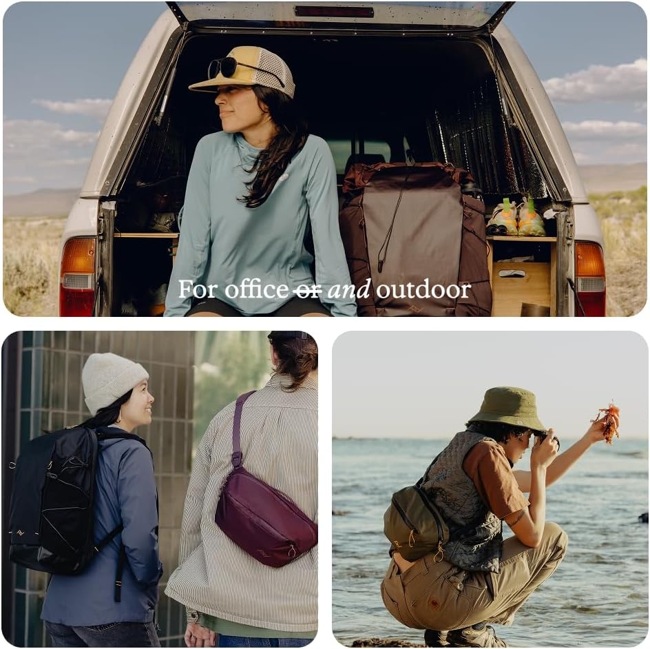 imagePeak Design Outdoor Sling 7L Kelp Padded Adjustable Shoulder Strap for Crossbody or Waist Carry 10 Pockets Ideal for Carrying Cameras and Essentials Versatile Sling Bag for Men and WomenKelp