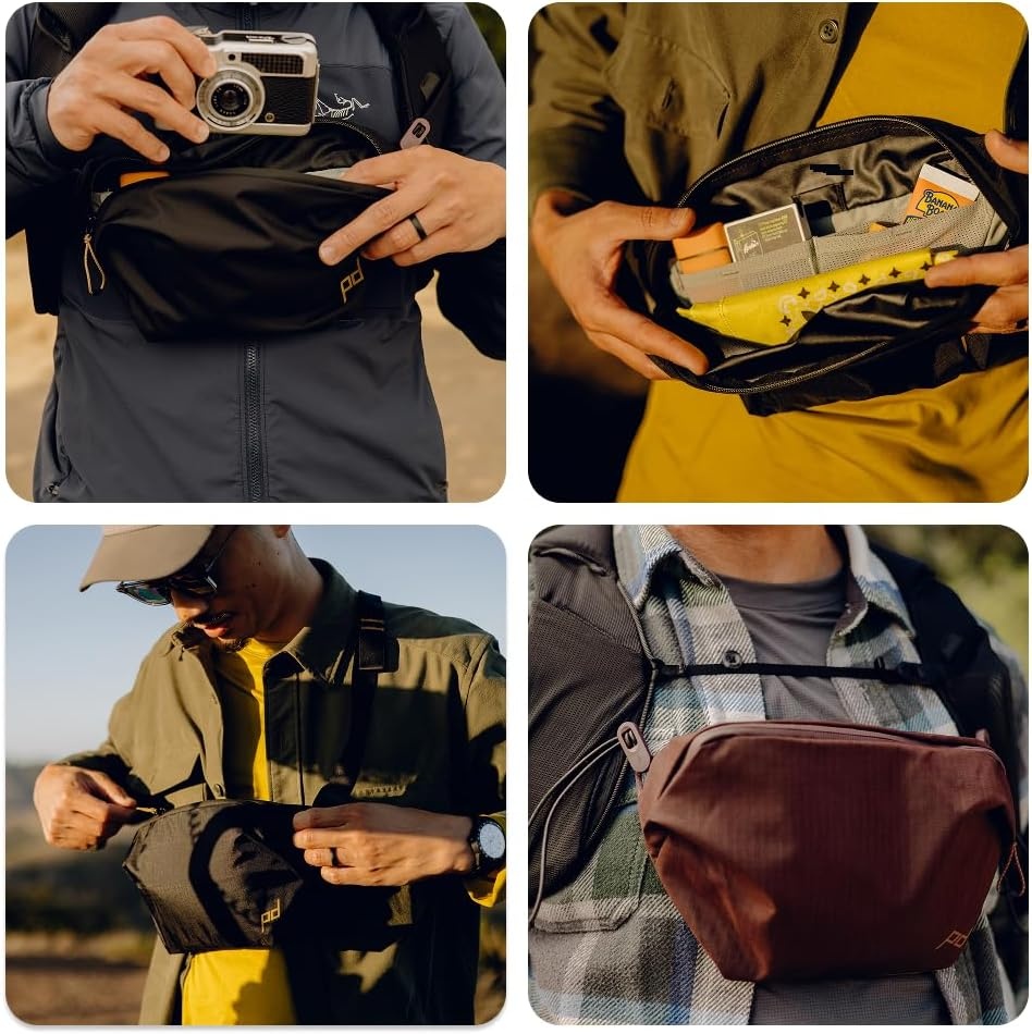 imagePeak Design Outdoor Sling 7L Kelp Padded Adjustable Shoulder Strap for Crossbody or Waist Carry 10 Pockets Ideal for Carrying Cameras and Essentials Versatile Sling Bag for Men and WomenCloud