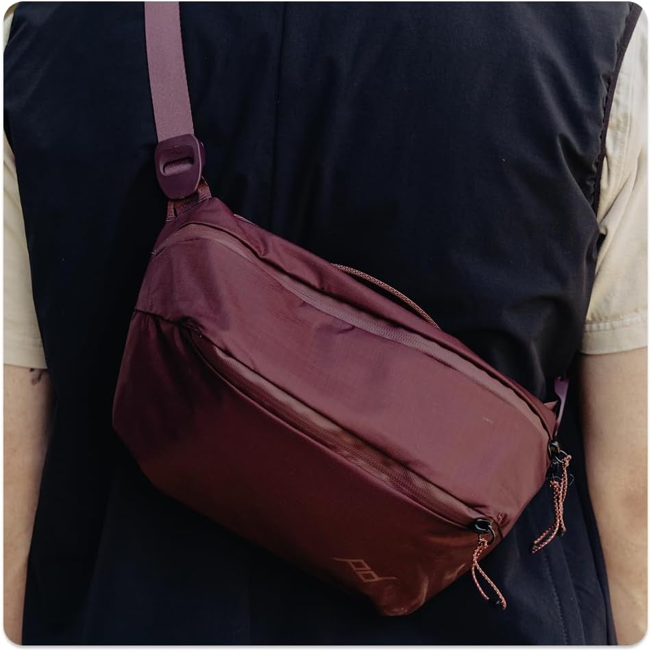 imagePeak Design Outdoor Sling 7L Kelp Padded Adjustable Shoulder Strap for Crossbody or Waist Carry 10 Pockets Ideal for Carrying Cameras and Essentials Versatile Sling Bag for Men and WomenKelp