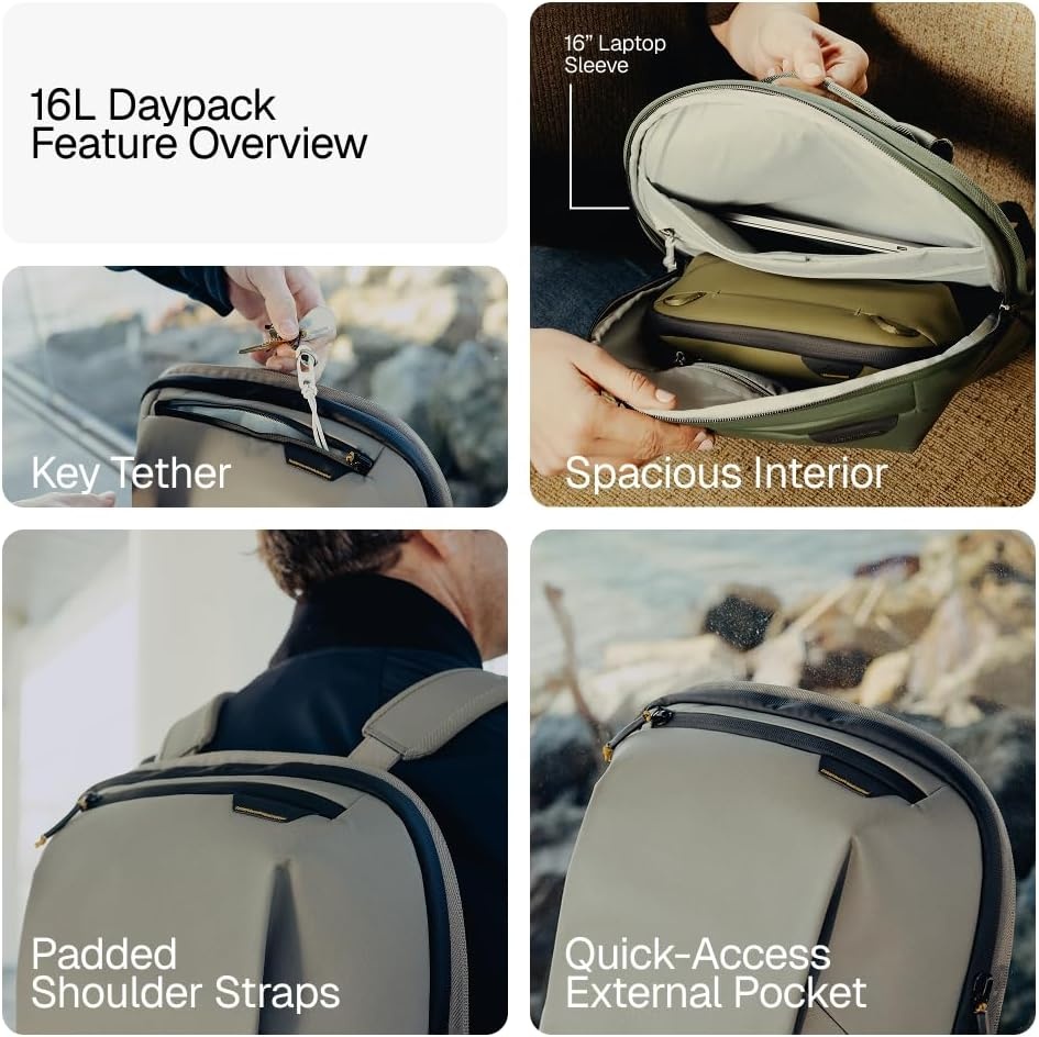 image:imagePeak Design Travel Backpack 2in1 40L Black Modular Travel Backpack System Detachable Daypack Laptop and Tablet Storage Weatherproof Design Adjustable Fit for Carry On and Everyday Traveling