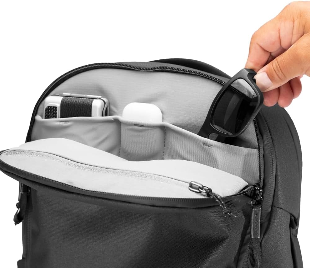 image:imagePeak Design Travel Backpack 30L Black Expandable 2733L Design Rear and Top Access Weatherproof Shell Laptop Sleeve Ideal for Travel or Everyday Carry Versatile Backpack for Men and WomenBlack