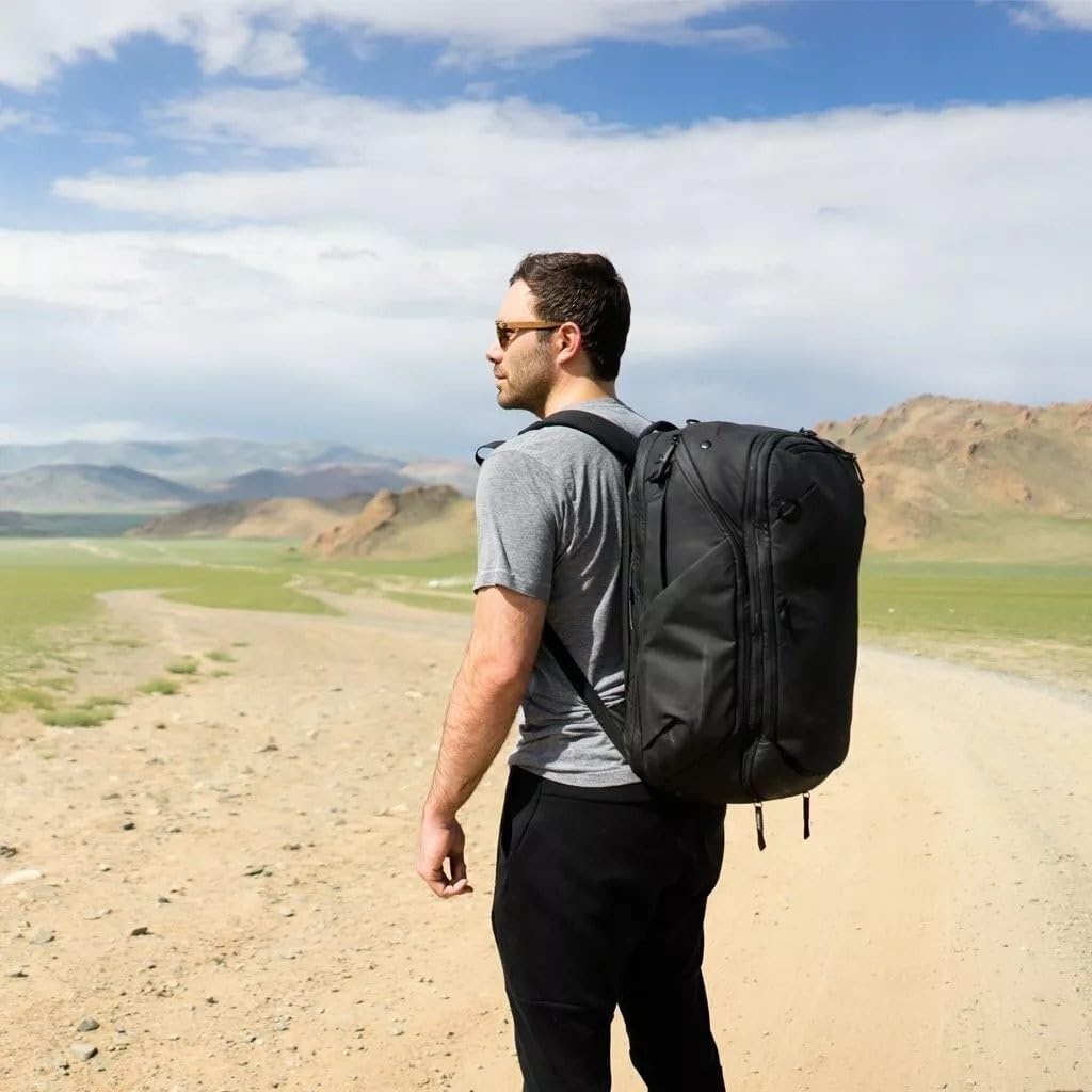 image:imagePeak Design Travel Backpack 30L Black Expandable 2733L Design Rear and Top Access Weatherproof Shell Laptop Sleeve Ideal for Travel or Everyday Carry Versatile Backpack for Men and WomenBlack