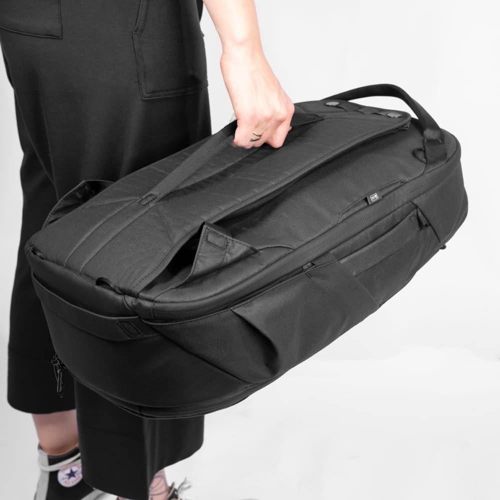 image:imagePeak Design Travel Backpack 30L Black Expandable 2733L Design Rear and Top Access Weatherproof Shell Laptop Sleeve Ideal for Travel or Everyday Carry Versatile Backpack for Men and WomenBlack