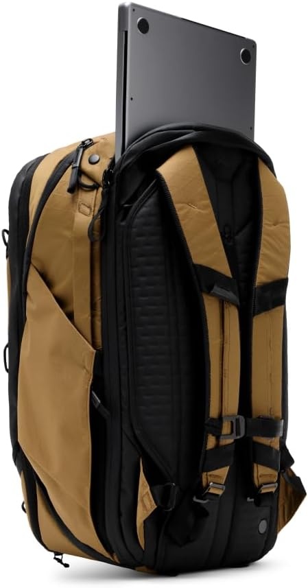 image:imagePeak Design Travel Backpack 30L Black Expandable 2733L Design Rear and Top Access Weatherproof Shell Laptop Sleeve Ideal for Travel or Everyday Carry Versatile Backpack for Men and WomenCoyote