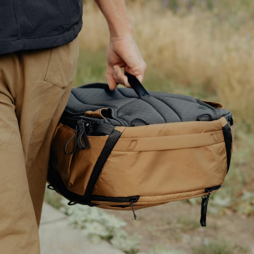 image:imagePeak Design Travel Backpack 30L Black Expandable 2733L Design Rear and Top Access Weatherproof Shell Laptop Sleeve Ideal for Travel or Everyday Carry Versatile Backpack for Men and WomenCoyote