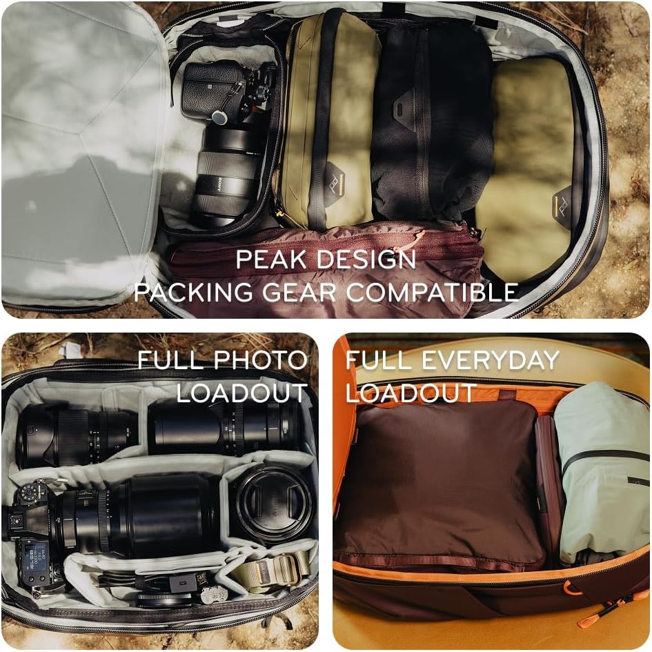 image:imagePeak Design Travel Backpack 30L Black Expandable 2733L Design Rear and Top Access Weatherproof Shell Laptop Sleeve Ideal for Travel or Everyday Carry Versatile Backpack for Men and WomenCoyote