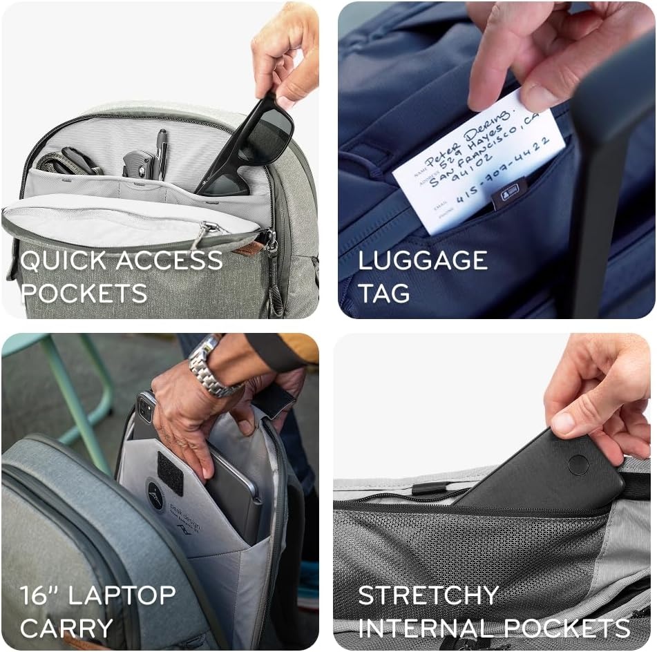 image:imagePeak Design Travel Backpack 30L Black Expandable 2733L Design Rear and Top Access Weatherproof Shell Laptop Sleeve Ideal for Travel or Everyday Carry Versatile Backpack for Men and WomenEclipse