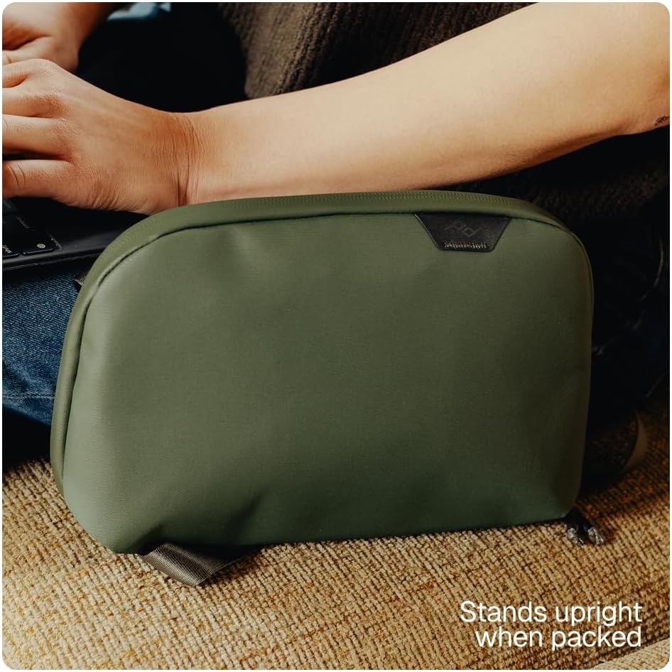 image:imagePeak Design Travel Crossbody 3L Sage Compact Travel Sling Bag for Essentials and Tech Origami Organization Magnetic Phone Pocket Weatherproof Design Adjustable Strap for Everyday Carry